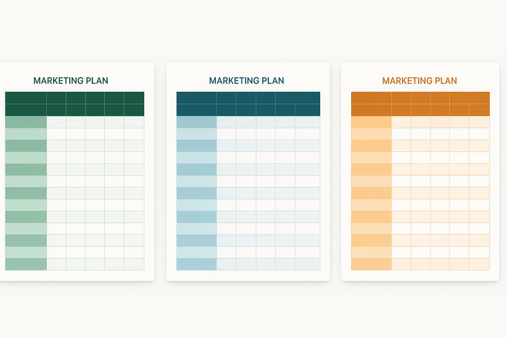 plantilla de plan de marketing excel