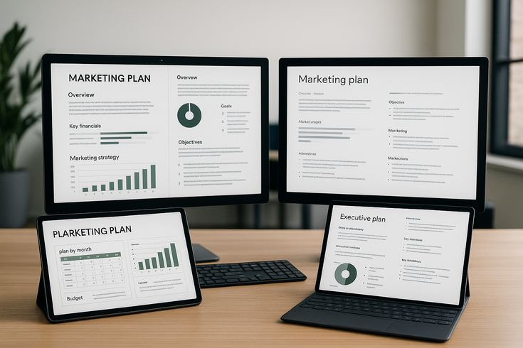 plantilla de plan de marketing gratis