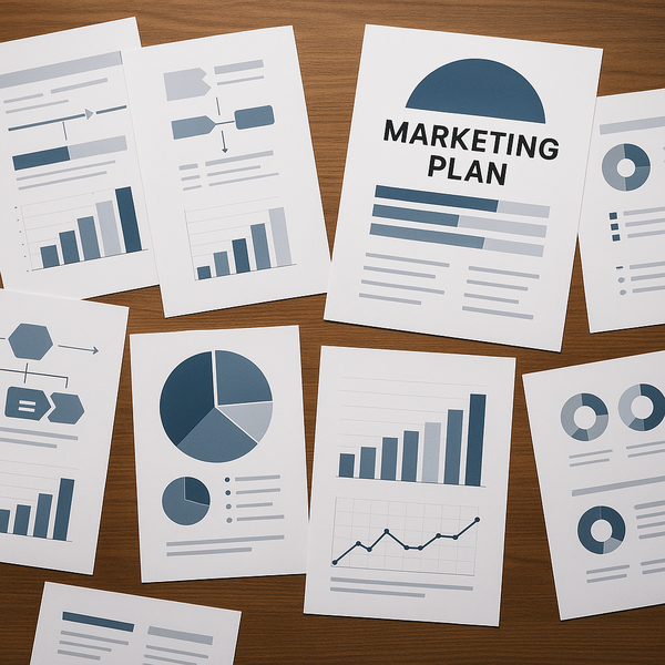 plantilla de plan de marketing de una página