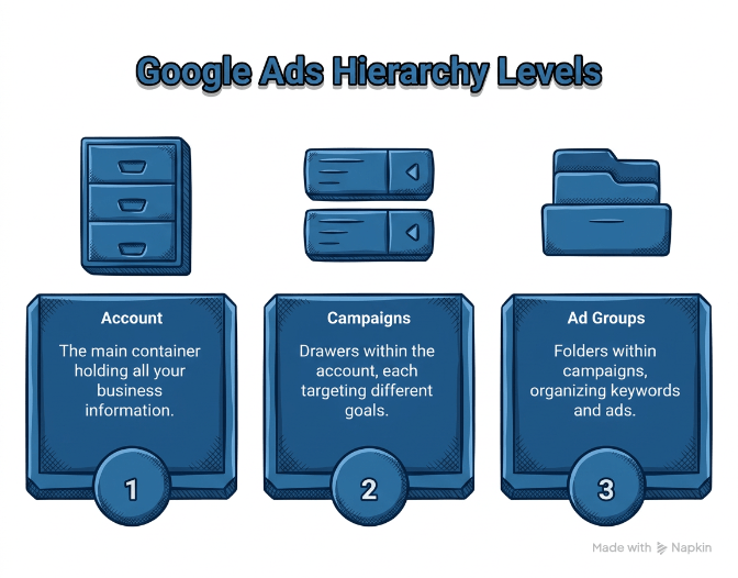 google ads account hierarchy