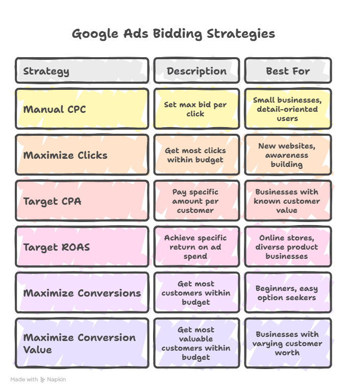 google ads bidding strategies