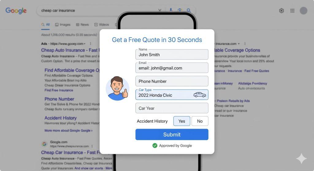 google ads lead form examples